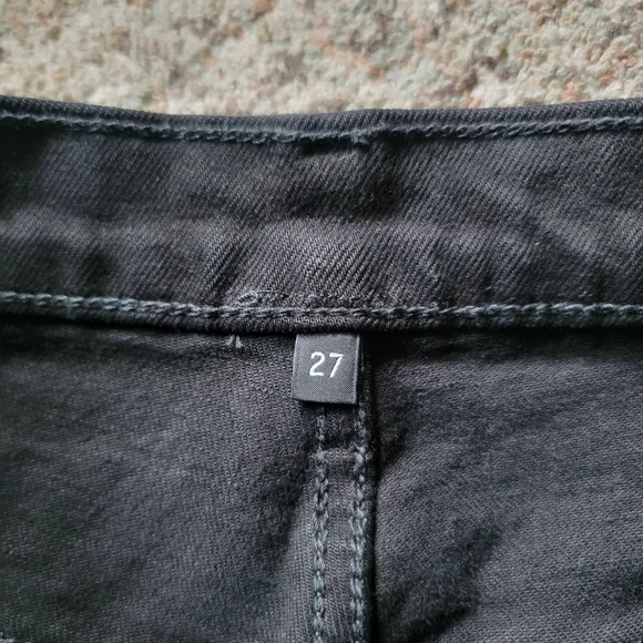 NWT Re/Done Classic Black 90s High Rise Loose Relaxed Straight Fit Jeans Size 27